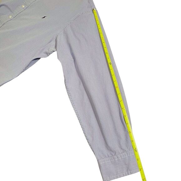 Ralph Lauren Shirt 3XLT Tall Blue White Gingham Check Long Sleeve Button Down - Picture 7 of 9